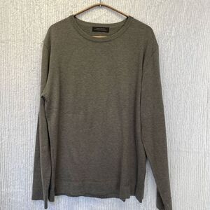 Nano Universe Gray Relaxed Crew Neck Long Sleeve Pullover T-Shirt Size XL